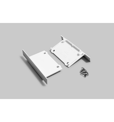 1 stk. Endestykke PHIL RECESSED - Hvid