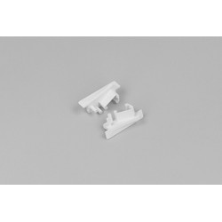 Alu / PVC profiler Endestykke DIAGONAL10 - Med hul, hvid