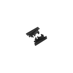 Alu / PVC profiler Endestykke DIAGONAL10 - Med hul, sort