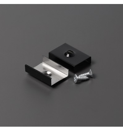 1 stk. Monteringsbeslag S - Undersænket, sort lakeret