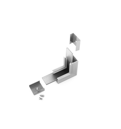 Profilsamler LINEA-IN20 90DEG - op / ned, anodiseret