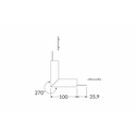 Profilsamler VARIO30-02 270DEG -  op / ned, anodiseret