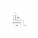 Profilsamler VARIO30-05 90DEG - Anodiseret