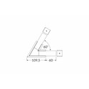 Profilsamler VARIO30-07 60DEG - Anodiseret