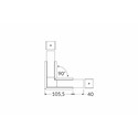 Profilsamler VARIO30-07 90DEG - Anodiseret