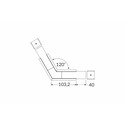 Profilsamler VARIO30-07 120DEG - Anodiseret