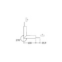 Profilsamler VARIO30-07 270DEG -  op / ned, anodiseret
