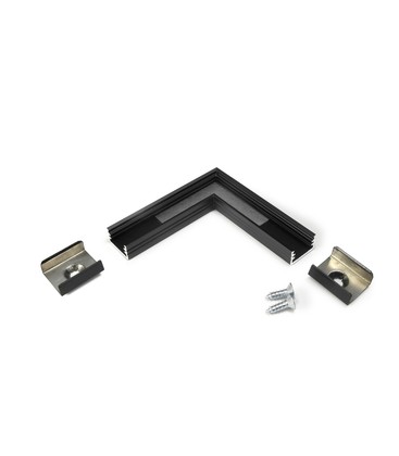 Profilsamler SLIM8 90DEG - Sort anodiseret
