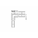 Profilsamler GROOVE14 90DEG - Hvid lakeret