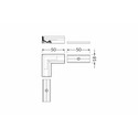 Profilsamler CORNER10 90DEG - Hvid lakeret