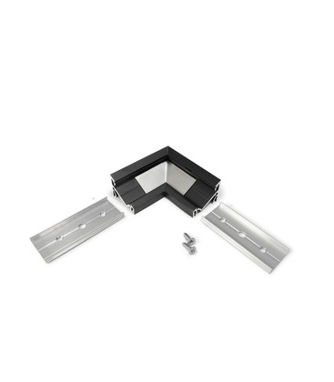 Profilsamler CORNER14 90DEG - Sort anodiseret