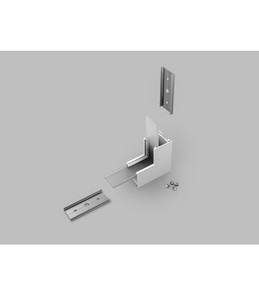 Profilsamler LINEA20 90DEG -  op / ned, hvid lakeret
