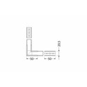 Profilsamler LINEA20 90DEG - Sort