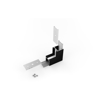 Profilsamler LINEA20 270DEG -  op / ned, sort