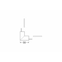 Profilsamler LINEA20 270DEG -  op / ned, sort