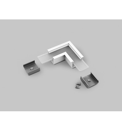 Profilsamler LINEA-IN20 90DEG - Hvid lakeret