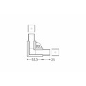 Profilsamler LINEA-IN20 90DEG - Hvid lakeret