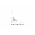Profilsamler LINEA-IN20 90DEG -  op / ned, hvid lakeret