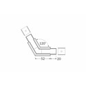 Profilsamler LINEA-IN20 120DEG - Hvid lakeret