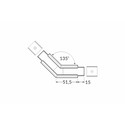 Profilsamler LINEA-IN20 135DEG - Hvid lakeret