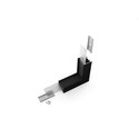 Profilsamler VARIO30-02 90DEG -  op / ned, sort anodiseret