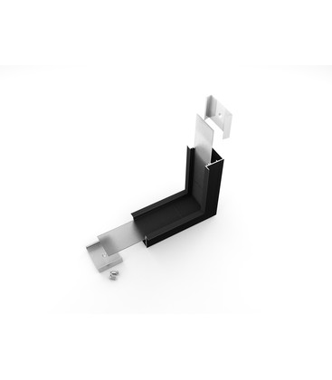 Profilsamler VARIO30-07 90DEG -  op / ned, sort anodiseret