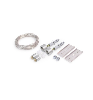 1.5m wireophæng strømførende (50V), sølvfarvet