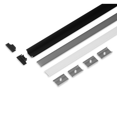 2m sæt GROOVE10.V2 + C CLICK - Sort anodiseret