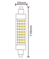 R7S 118mm / 11W LED pære