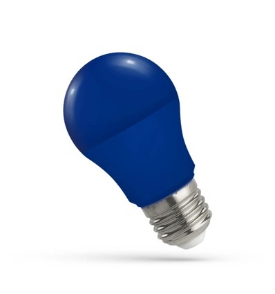 E27 4,9W Blå LED pære - A50, Matteret