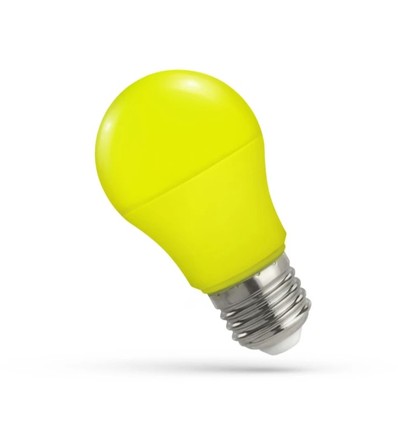 E27 4,9W Gul LED pære - A50, Matteret