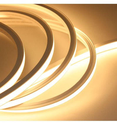 5m 7,5W/m AnyCut Neon Flex 10x10 Varm hvid LED strip - 12V DC, Ingen klippeafstand