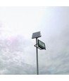 60W solcelle LED projektør - 1650lm, IP65, 4000K, sort, inkl. solpanel og fjernbetjening