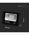 60W solcelle LED projektør - 1650lm, IP65, 4000K, sort, inkl. solpanel og fjernbetjening
