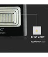 60W solcelle LED projektør - 1650lm, IP65, 4000K, sort, inkl. solpanel og fjernbetjening