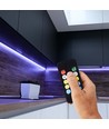 WiFi LED controller med fjernbetjening, 12V/24V - Smart Life, Google Home, CCT/RGB, 72-144W
