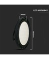 200W LED high bay, 120lm/W - IP65, 4000K, Ø31cm, sort finish