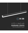 120cm 40W LED lysskinne - 107lm/W, Sort, IP20, IK08, gennemfortrådet, 4000K
