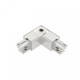 3-faset SPS-2 L-samler, justerbar - Hvid, IP20, aluminium, til skinnesystem