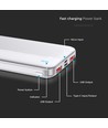 10000mAh Powerbank, 22.5W - Ultra slim, aluminium, hvid, fast charger