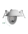 6,5W Ø8,2cm MOBILO LED indbygningsspot - 130lm/W, CCT, 36° justerbar, hvid kant