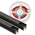 Lys til akustikpanel, 240cm, sort - Komplet sæt med aluprofil og CCT LED strip