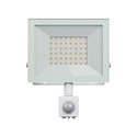 Noctis Lux 4 projektør 50W - Varm hvid, 230V, IP44, 176x221x53mm, hvid, PIR sensor