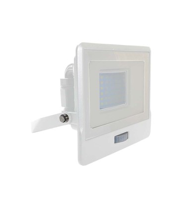 V-Tac 30W LED projektør med sensor, hvid - Samsung LED chip V-Tac 30W LED projektør med sensor, hvid - Samsung LED chip