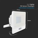 V-Tac 30W LED projektør med sensor, hvid - Samsung LED chip