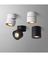 10W Dæmpbar RA98 LED loftspot - Sort, justerbart, til påbygning