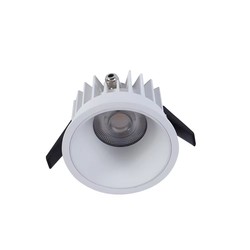 LED downlights Dæmpbar RA99 indbygningsspot - 10W, Hul: Ø7,5 cm, Mål: Ø8,5 cm, hvid kant, 230V