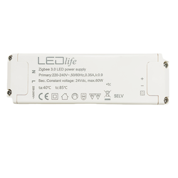 Smart Home Enheder Zigbee 60W strømforsyning - Hue kompatibel, 24V DC, 2,5A, IP20 indendørs