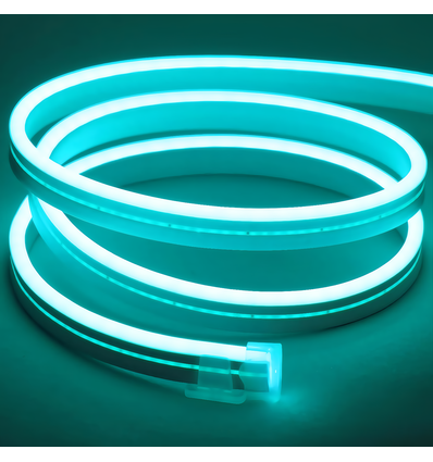 8W pr. meter Lyseblå 8x16 CLIP-ON Neon Flex LED - 24V DC, IP67