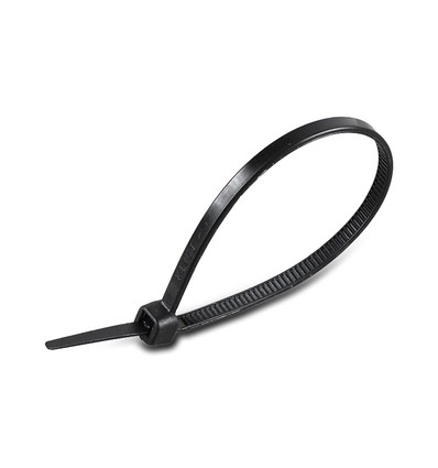 Kabelbinder 30 cm, 100 stk - Bredde 4,5mm Sort